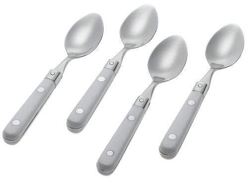 Le Prix Stainless Steel Demitasse Spoon, White