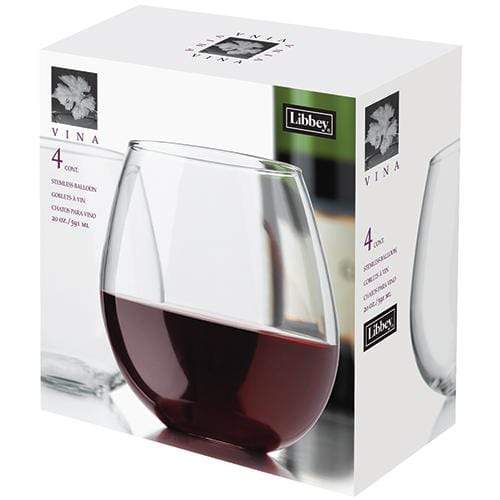 Stemless Red Wine Glasses (Set of 4)
