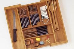 Lipper International Expandable Bamboo Flatware/Cutlery Drawer
