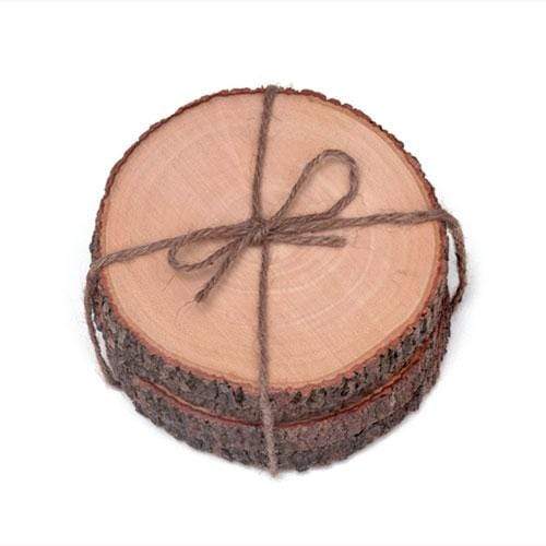 Lipper International Natural Bark Coasters (Set of 4)