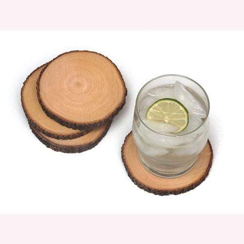 Lipper International Natural Bark Coasters (Set of 4)