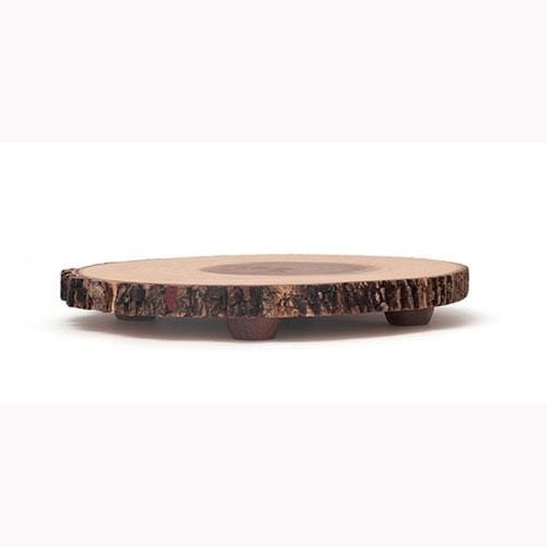 Lipper International Oval 13in-15in Natural Bark Serving Tray