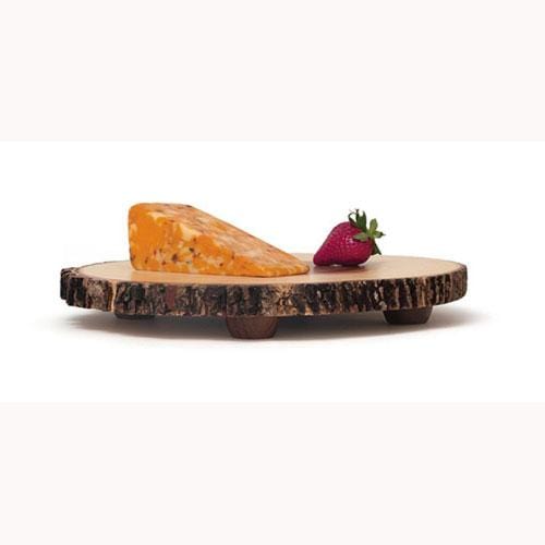 Lipper International Oval 13in-15in Natural Bark Serving Tray