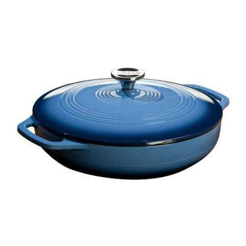 Lodge Color Enamel Cast Iron 3 qt. Covered Casserole - Caribbean Blue
