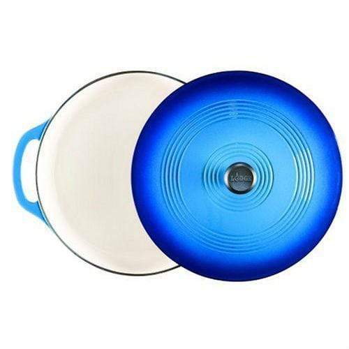 Lodge Color Enamel Cast Iron 3 qt. Covered Casserole - Caribbean Blue
