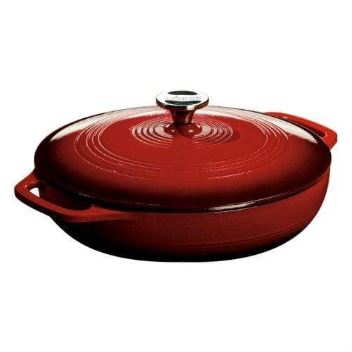 Lodge Color Enamel Cast Iron 3 qt. Covered Casserole - Island Spice Red
