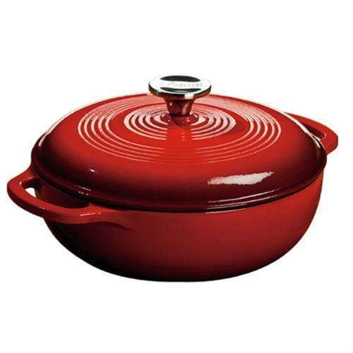 Cast Iron Cookware Lodge Color Enamel Cast Iron 3 qt. Dutch Oven - Island Spice Red