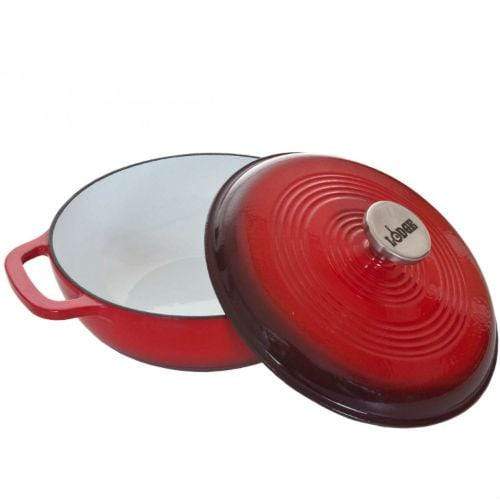 Lodge Cast Iron Cookware Lodge Color Enamel Cast Iron 3 qt. Dutch Oven - Island Spice Red