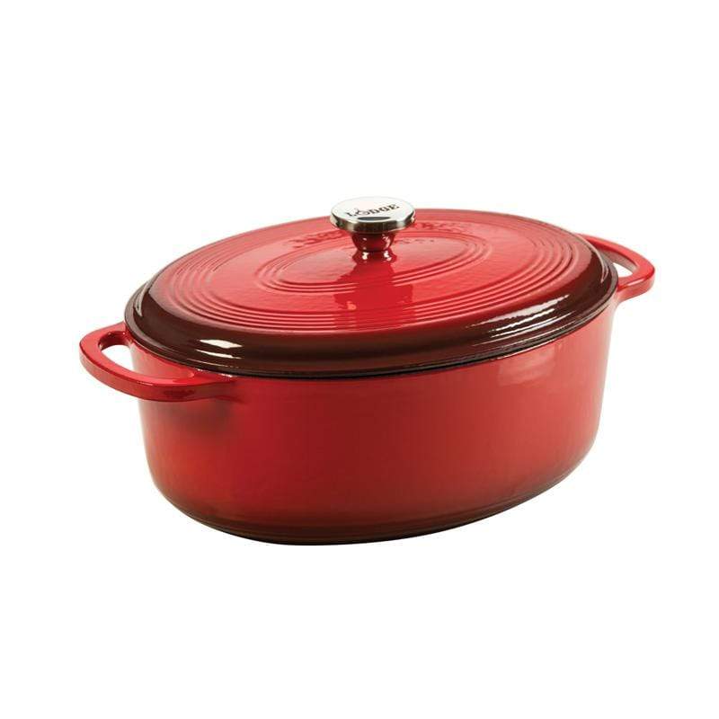 Lodge Color Enamel Cast Iron 7 qt Oval Dutch Oven - Island Spice Red -  Kitchen & Company