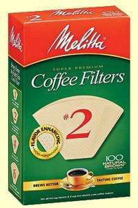 Tea & Coffee Accessories Melitta #2 Natural Brown Cone Filter Paper