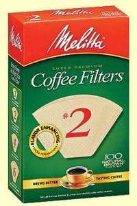 Melitta Tea & Coffee Accessories Melitta #2 Natural Brown Cone Filter Paper