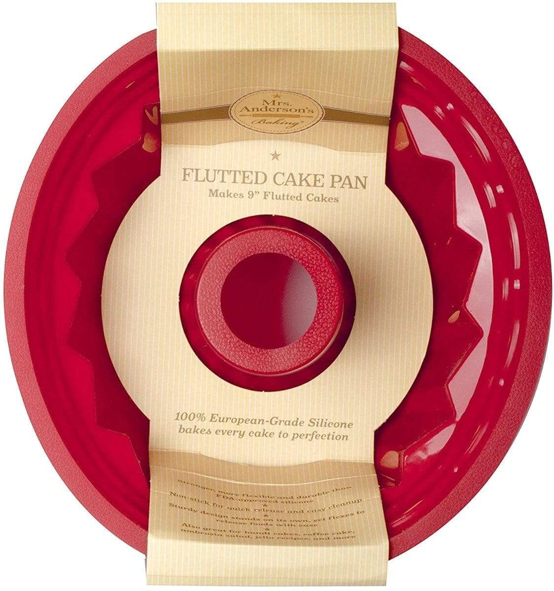 Mrs. Anderson's Baking Silicone 9in Fluted Bundt Pan
