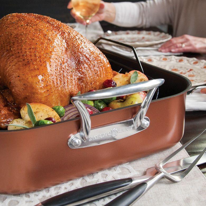Nordic Ware 13x18 in Turkey Roaster with Rack - Kitchen & Company
