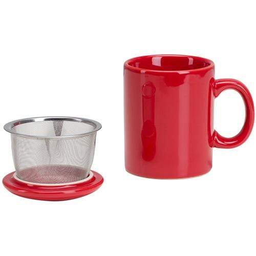 OmniWare Teaz Cafe Mug OmniWare Teaz Cafe 11oz Infuser Mug With Lid - Red
