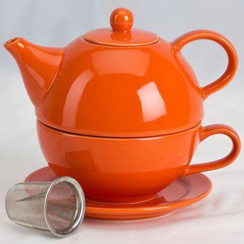 52oz. GLASS STOVETOP TEAPOT WITH INFUSER - PRE-ORDER – Orange