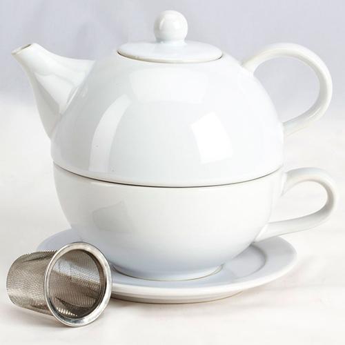OmniWare Teaz Cafe Infuser OmniWare Teaz Tea For One With Infuser - White