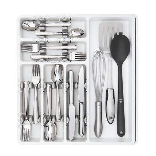 OXO Cabinet &amp; Drawer Organization OXO Good Grips Adjustable Flatware Tray