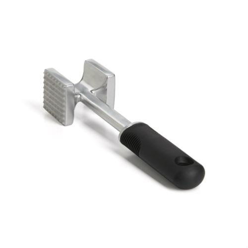 Choice 12 1/2 Aluminum Meat Tenderizer with Wood Handle