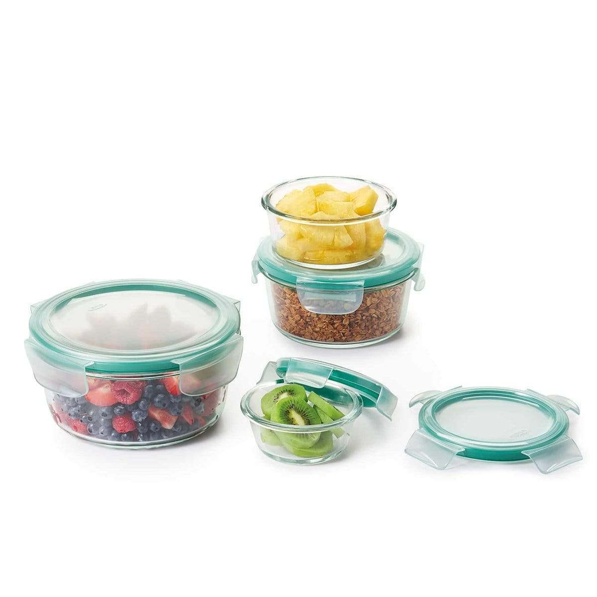 OXO Good Grips SNAP 8-Piece Round Glass Storage Set