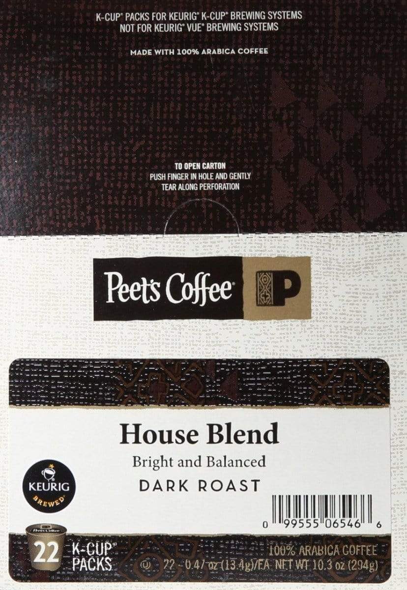 Peet&#39;s Coffee Coffee Peet&#39;s Coffee House Blend K-Cup Coffee - 22 Count Box