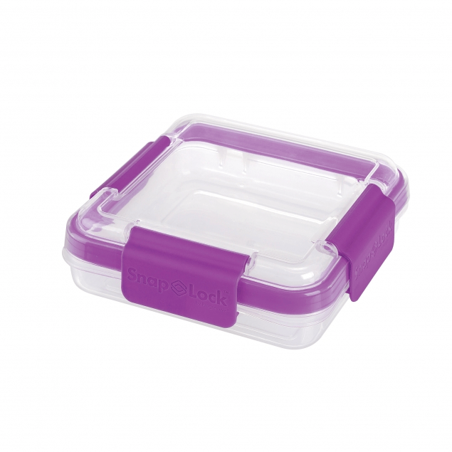 SnapLock by Progressive Sandwich To-Go Container - Purple, Easy-To-Open,  Leak-Proof Silicone Seal, Snap-Off Lid, Stackable, BPA FREE