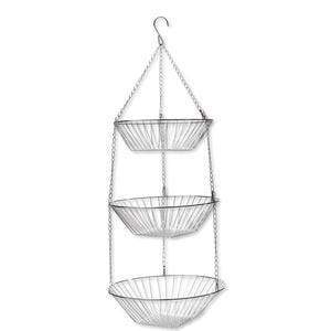 Countertop Organization 3 Tier Hanging Chrome Basket