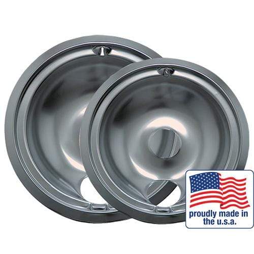 Range Accessories Range Kleen Drip Pans Style B in Chrome (Set of 2)