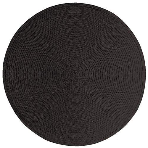 Ritz Tablecloth Ritz 15&quot; Round Placemat - Black