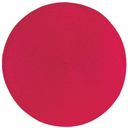 Ritz 15in Round Placemat - Cherry Red