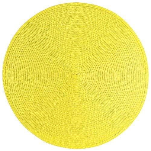 Ritz 15in Round Placemat - Sun Yellow