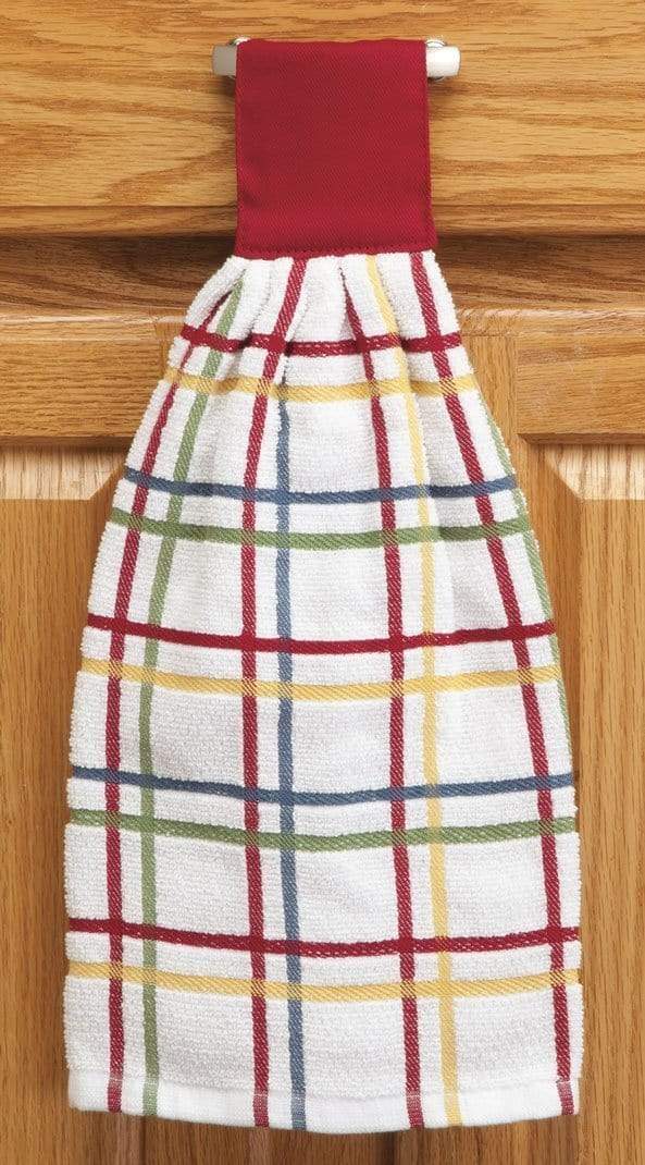 Ritz Kitchen Basics Check Tie Towel - Paprika