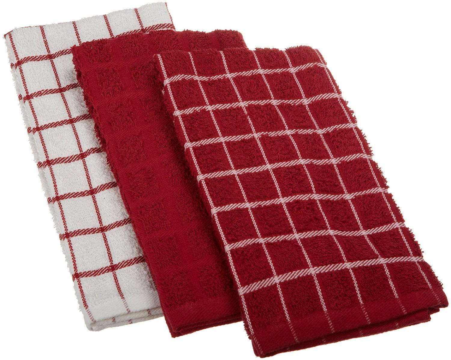 Ritz Kitchen Basics Terry Kitchen Towels - Paprika (3 Pack