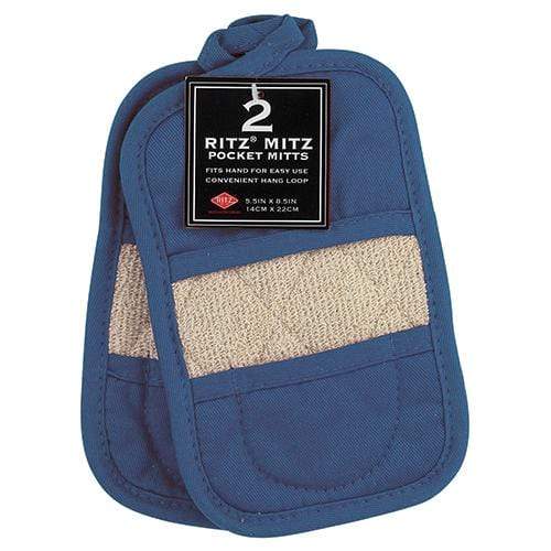 Ritz Oven Mitt Ritz Mitz Pocket Mitts - Federal Blue (Set Of 2)