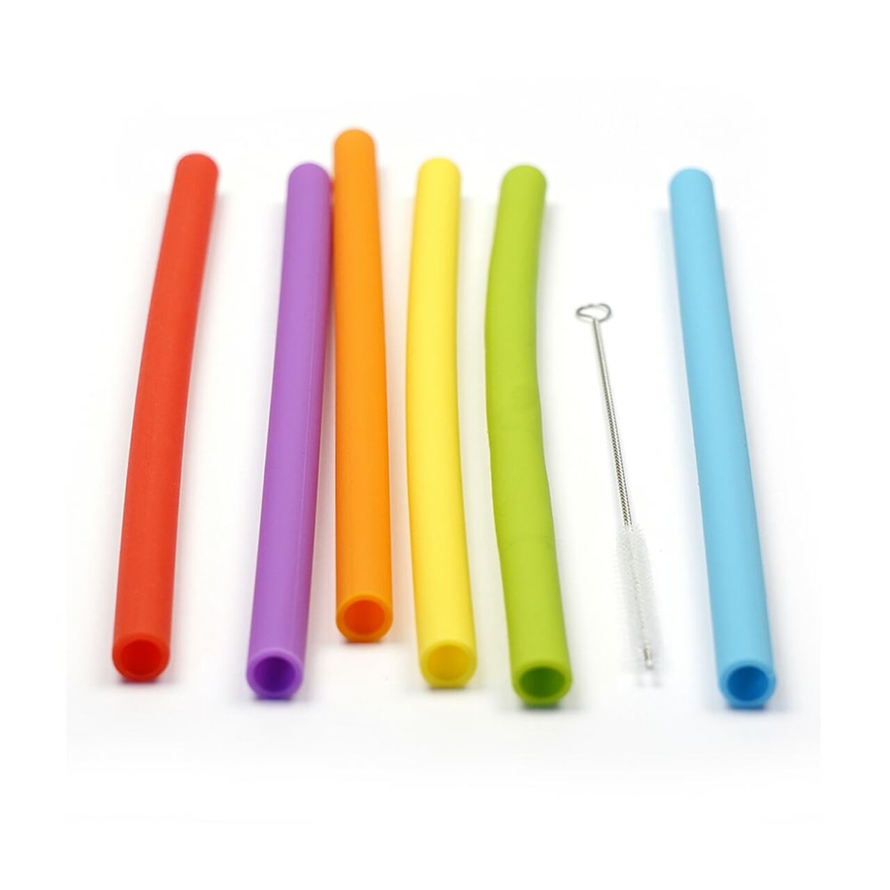 RSVP Straw Silicone Smoothie Straws Pack of 6