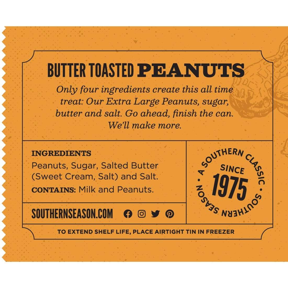 Southern Season Butter Toasted Peanuts 10 oz