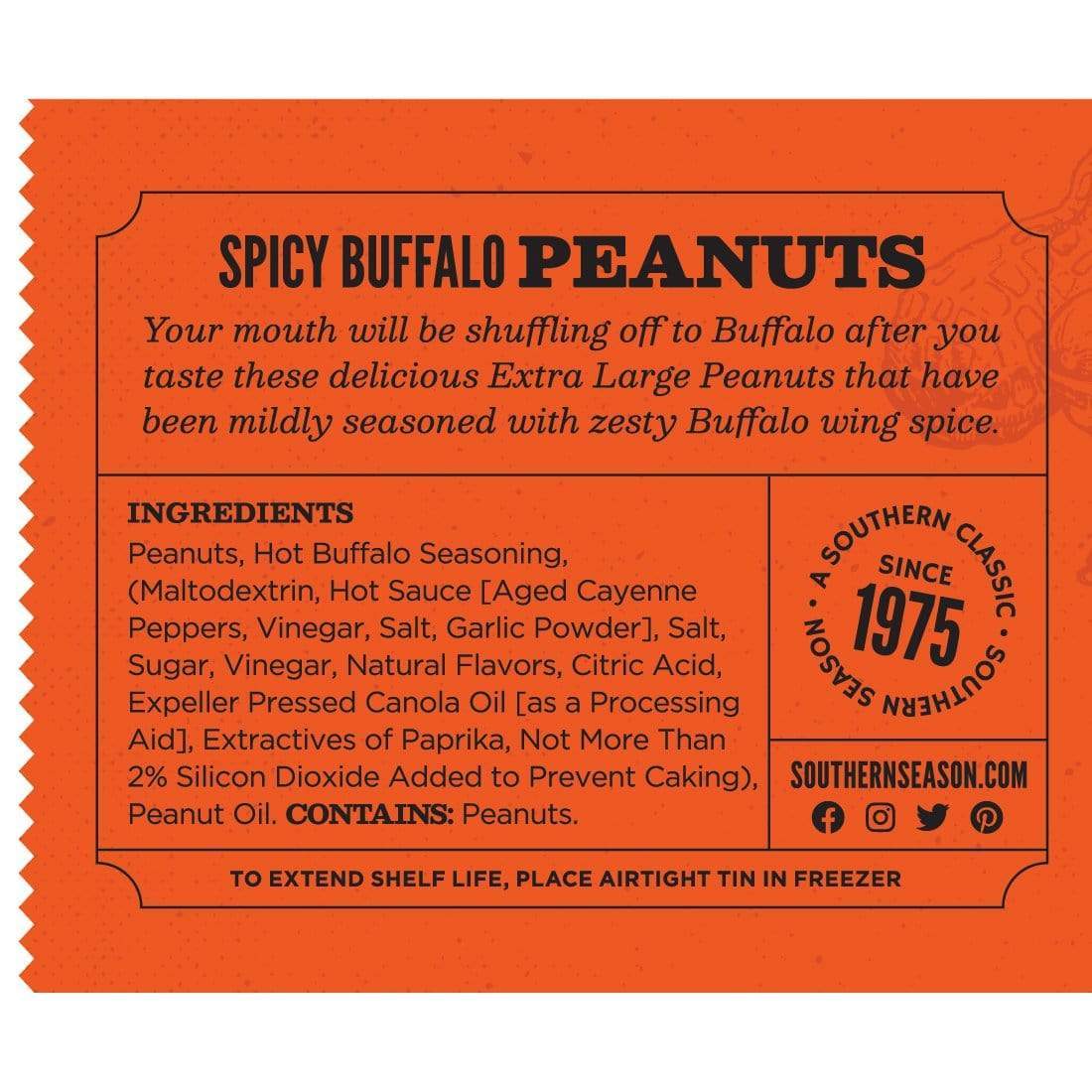 Southern Season Spicy Buffalo Peanuts 9 oz