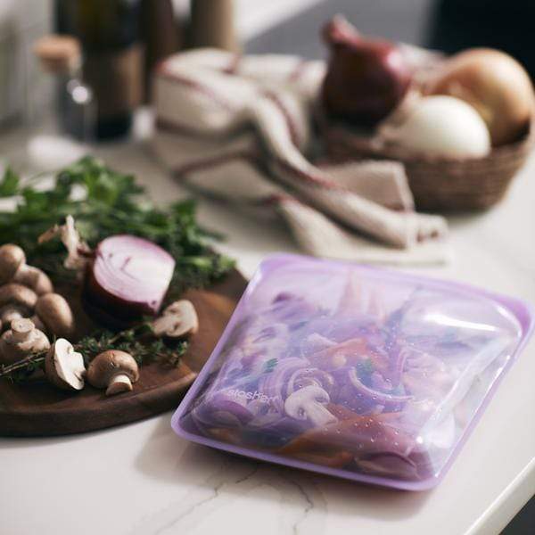 Stasher Reusable Silicone Half-Gallon Bag Purple