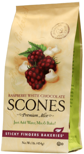 Sticky Fingers Bakeries Raspberry White Chocolate Scone Mix 16 oz