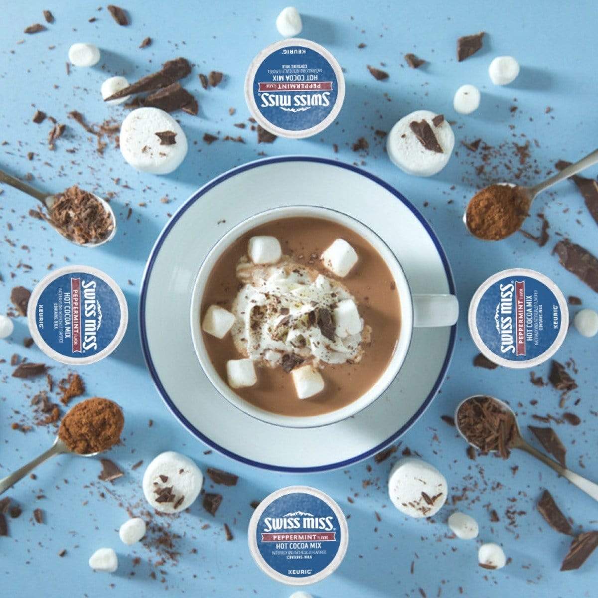 Swiss Miss Peppermint K-Cup Hot Cocoa - 22 Count Box