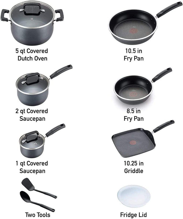 T-fal Specialty Nonstick Griddle 10.25 Inch Oven Safe 350F Cookware, Pots  and Pans, Dishwasher Safe Black