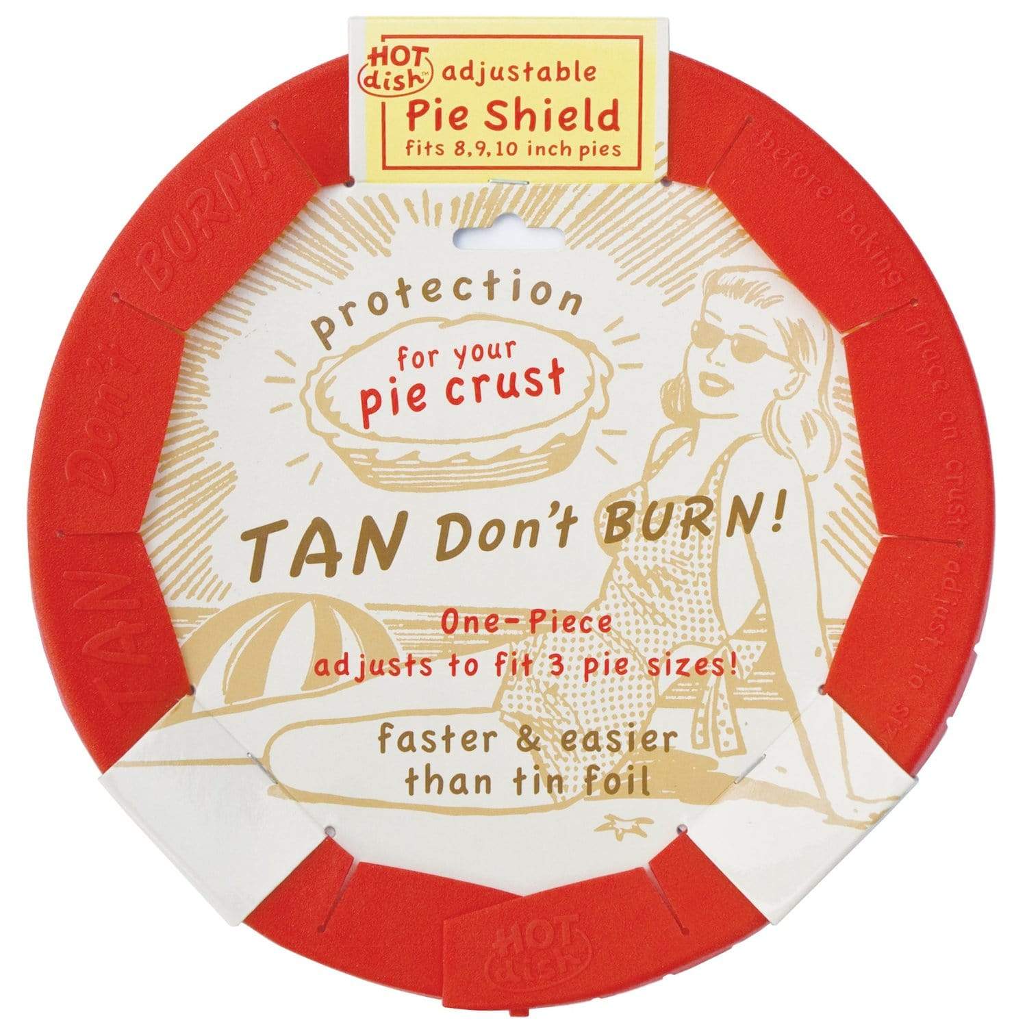 Tailsman Desgins Pie Baking Tools Talisman Designs Adjustable Silicone Pie Shield