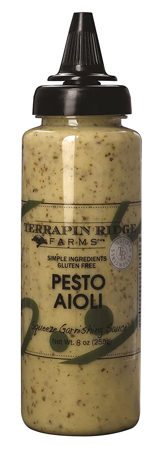 Terrapin Ridge Farms Pesto Aioli Garnishing Sauce Squeeze Bottle 8