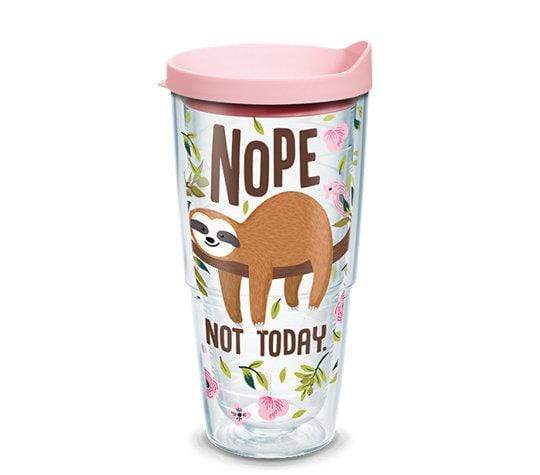 Tervis Tumbler with Lid 24 oz Sloth Nope Not Today