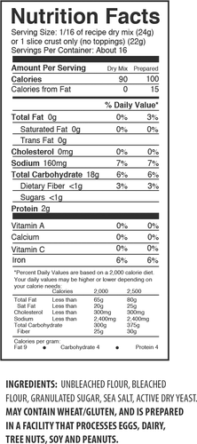 The Invisible Chef Baking Mix The Invisible Chef 14 oz Classic Italian Pizza Crust Kit