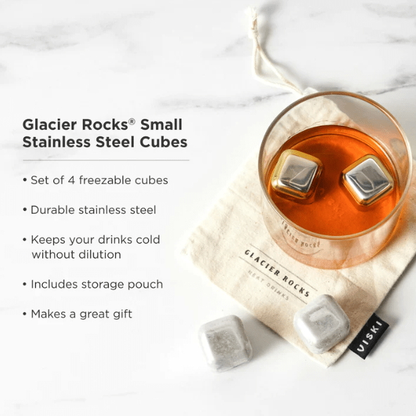 Viski Cocktail Accessories Viski Glacier Rocks Set of 4