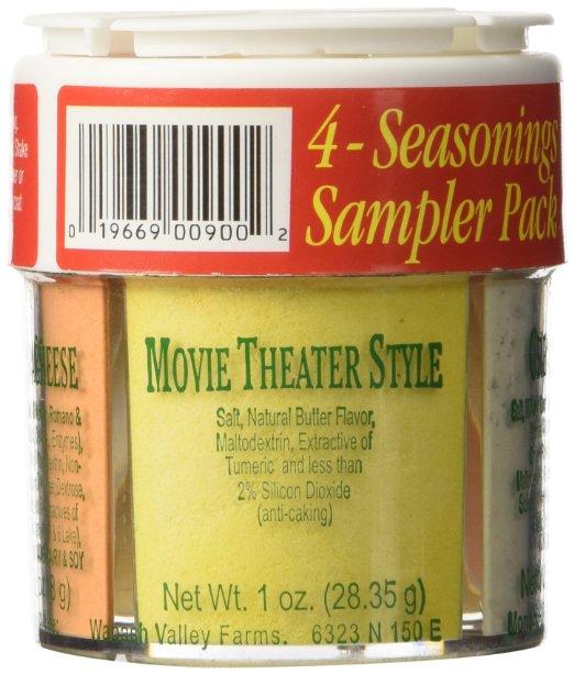 Wabash Valley Farms 4 Seasonings Popcorn Sampler Pack, 0.7 oz