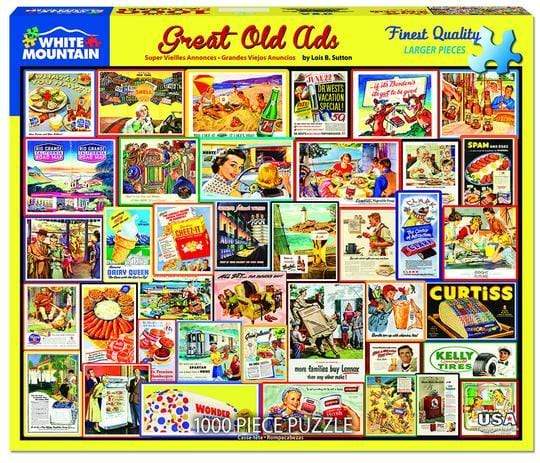 White Mountain Puzzles Puzzle Great Old Ads 1000 pc Puzzle