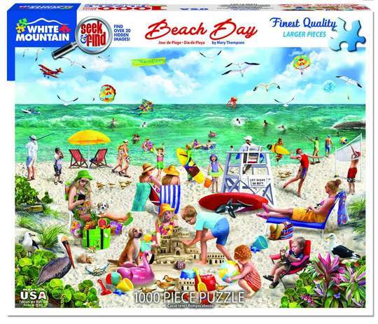White Mountain Puzzles Puzzle Puzzle 1,000 piece "Beach Day"