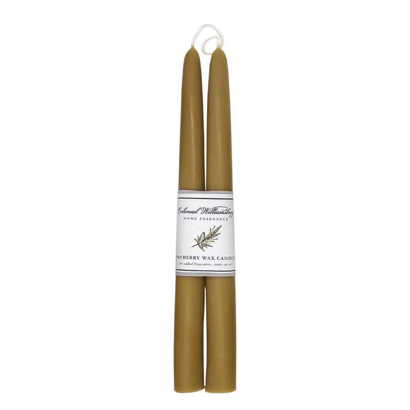 Williamsburg Candle Bayberry Wax Taper Candles 10 inch Set of 2