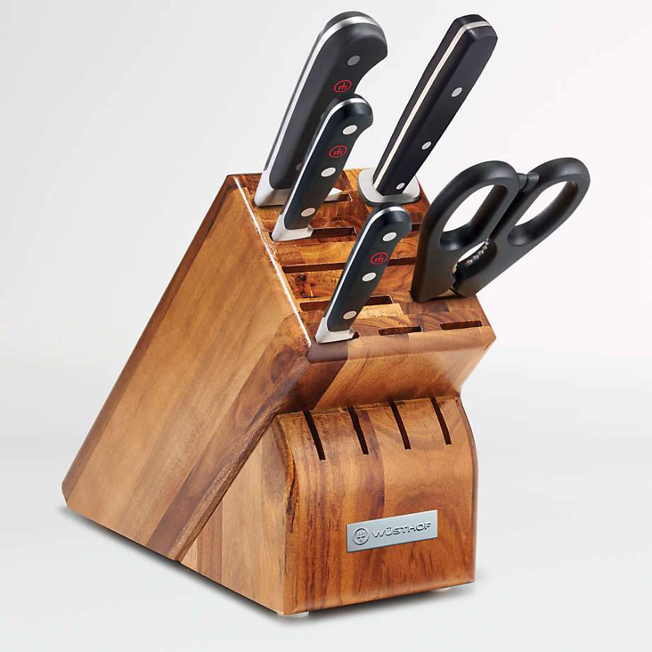 Wüsthof Classic 6-Piece Acacia Knife Block Set